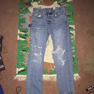 Blue Distressed Boyfriend Jeans!